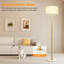 Lampe sur pied à intensité variable pour le salon, ampoule DEL 11 W incluse, lampe sur pied moderne avec base en marbre