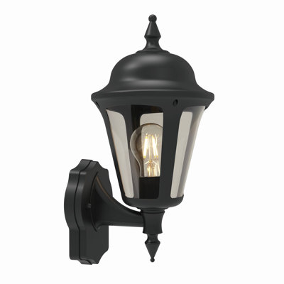 Outdoor Wall Lantern (Black) IP65 Rated Exterior Wall Lamp - 4L2/3412