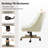 Jovita 38.5"H Farmhouse Tilting Task Chair with Solid Wood Base and Button-Tufted-671079822