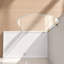 Paroi de douche fixe l 34 po x H 80 po, panneau de verre arqué avec verre trempé transparent de 3/8 po, panneau de verre simple sans cadre, porte de douche à l'italienne, or brossé-133064804-133064799