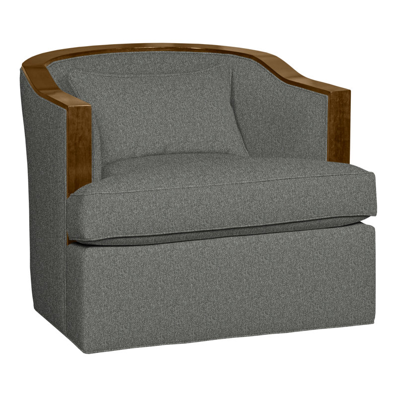 Burlingame Fabric Swivel Barrel Chair, Ian Pewter, Wrenn
