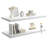  Large Floating Shelves for Wall Set of 2 Wooden Wall Shelves 24 in x 12.75 in x 2 in Room Decor Long Shelf with Invisible Wall Mount Bracket for Bedroom, Kitchen, Living Room, White-676599100-676326602