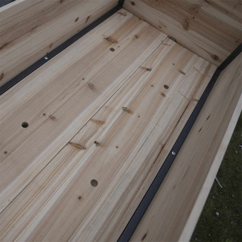 New Style:     45"  Iron-Wood Combined Growing Beds With Feet And Storage Racks. Suitable For Various Places Such As Gardens
