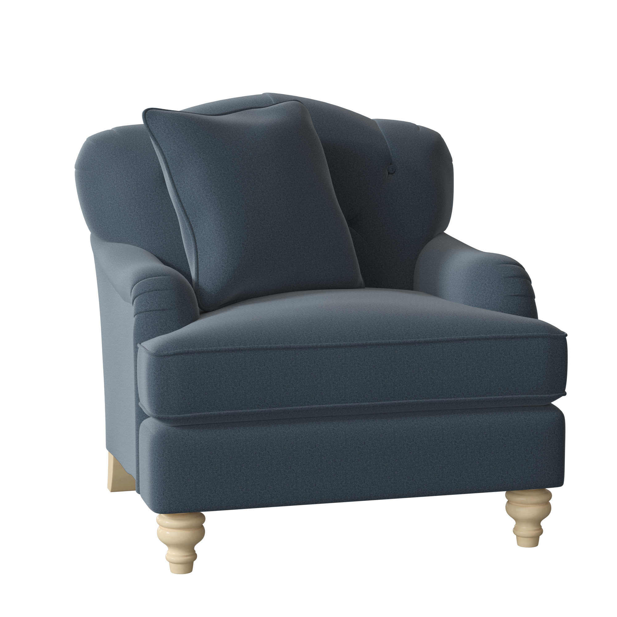 Sullivan Upholstered Down Filled Armchair, Tweetie 8 Brown Performance Velvet, Linen, No
