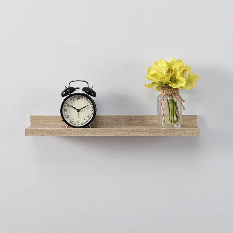 Ayrial 2 Piece Floating Shelf, Oak, 4cm H x 48cm W x 10cm D