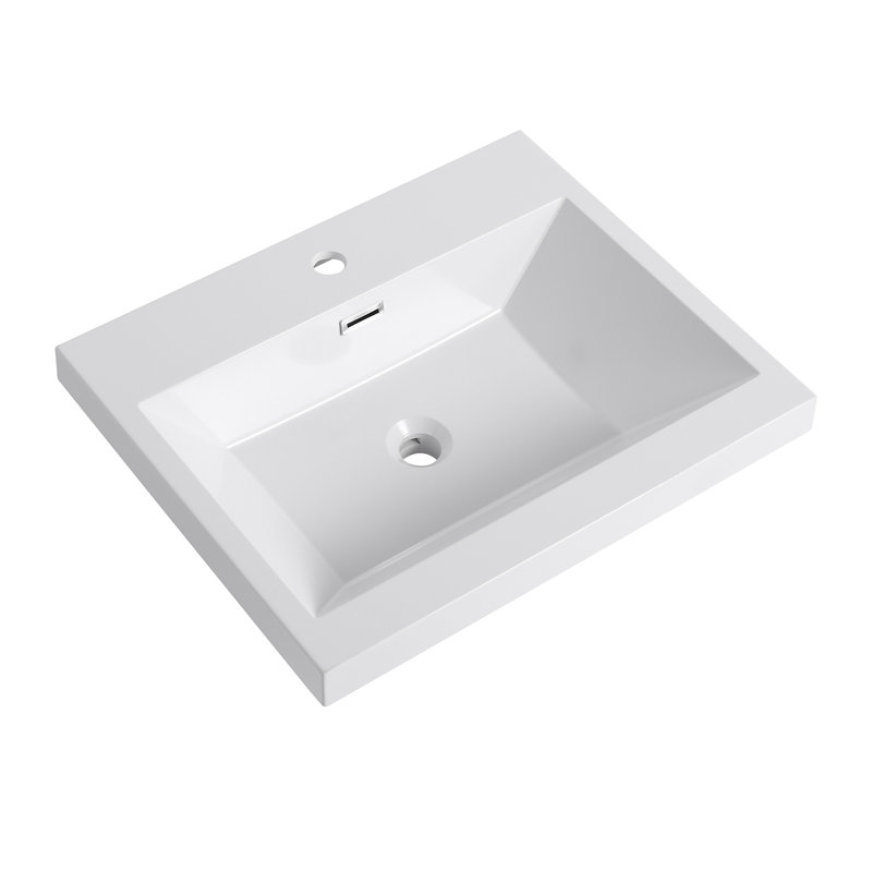 Lavabo de salle de bain 24 "en résine