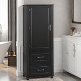 Ashley Ashley With Two Drawers, Adjustable Open Shelves And Acrylic Handles