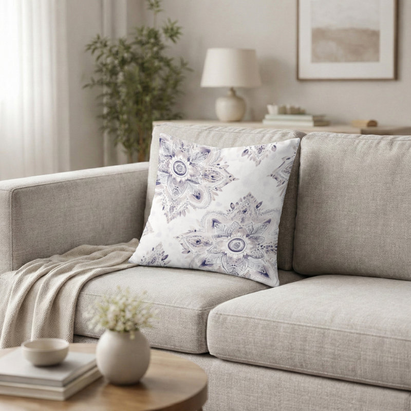 Coussin décoratif à motif cachemire - Coussin Boho, H 20 po x l 20 po
