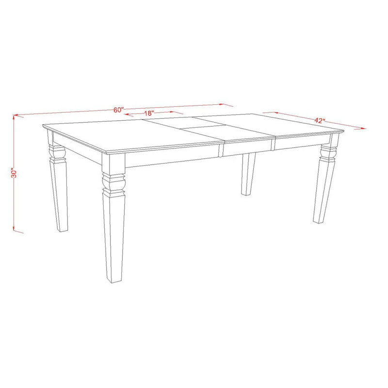 Table de salle à manger 7 pièces à plateau en bois massif avec 6 chaises et dossier en treillis, Cerisier, Noir / Cerisier