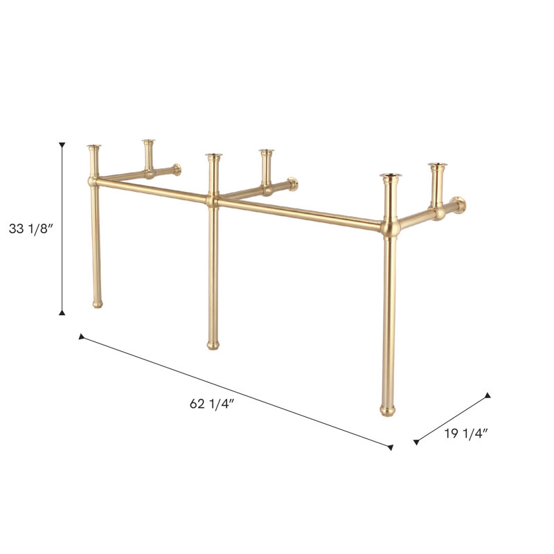 Base de meuble-lavabo double Copeland, Laiton satiné