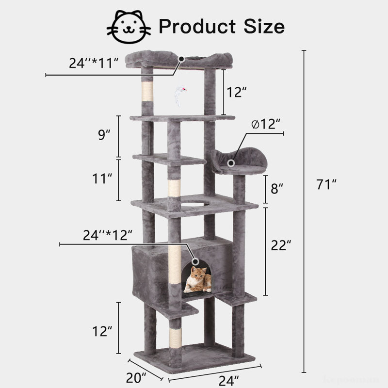 Dilaver 70'' H Cat Tree