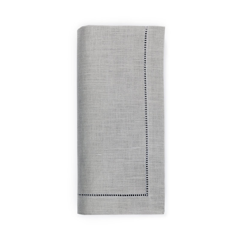 Festival Linen Square Napkins, Gray