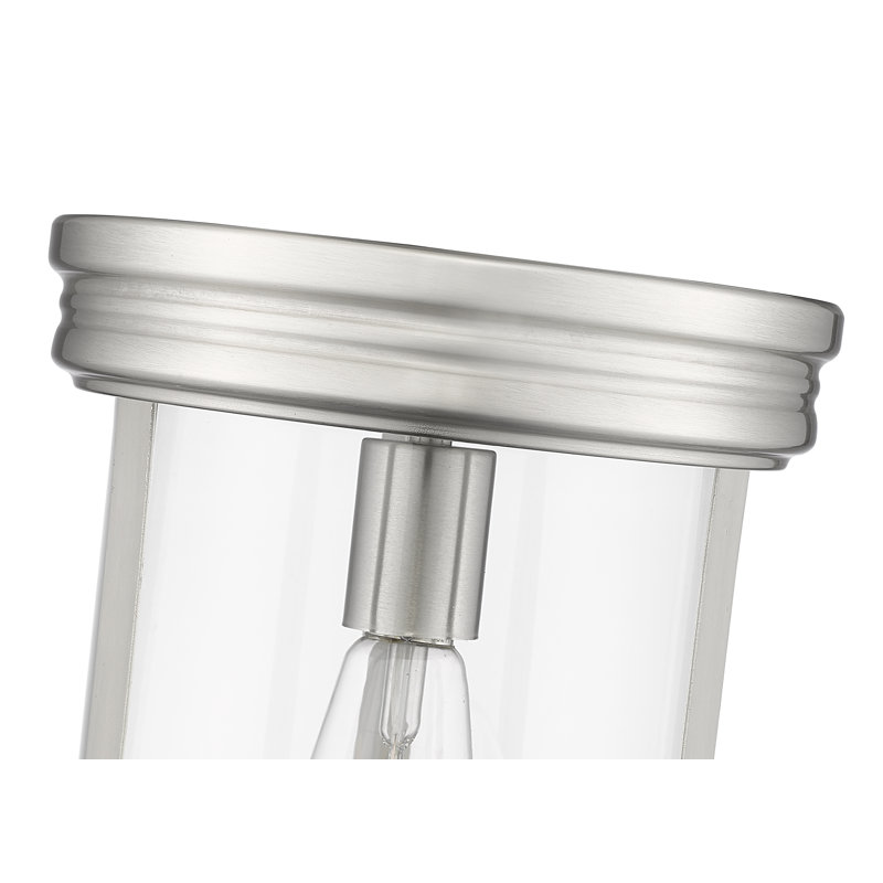 Cheetham Glass Flush Mount, Brushed Nickel