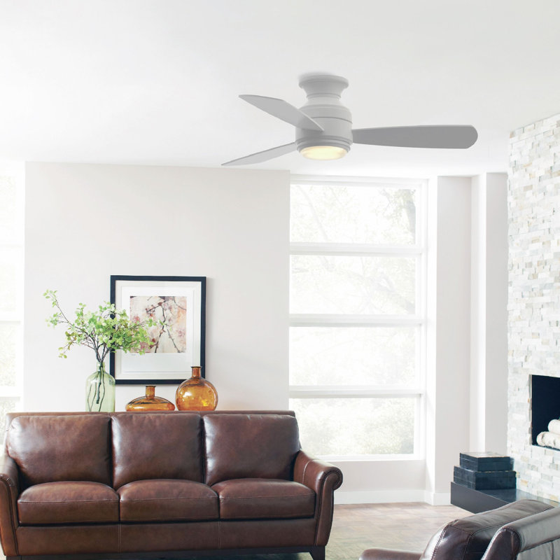 Lasky 44'' Ceiling Fan with LED Lights, Matte White