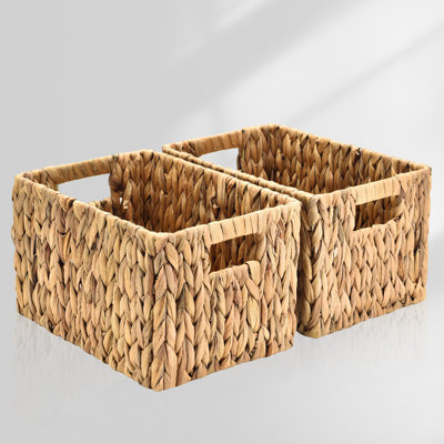 Water Hyacinth Rectangular Wicker Baskets