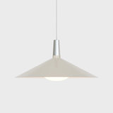 Large Bower Pendant Light In Anodised Aluminium And Dark Green