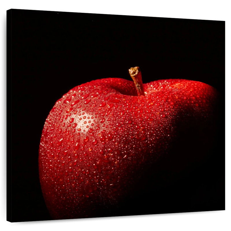 Dewy Red Apple, 16" H x 16" W