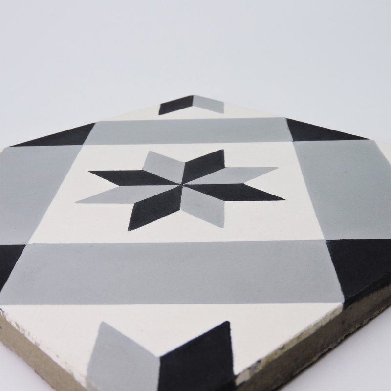Kotoubia 8" x 8" Cement Patterned Wall & Floor Tile
