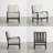 Lorentz Modern Farmhouse Accent Chair 25.5" Wide with Turned Wood and Solid Frame-867142254-867142253