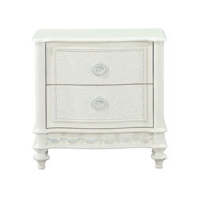 Dorothy Ivory Finish Nightstand W/2 Drawers(Includes Only Nightstand)