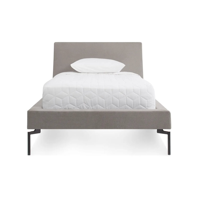 New Standard Upholstered Bed, Twin, Condit Charcoal/Black