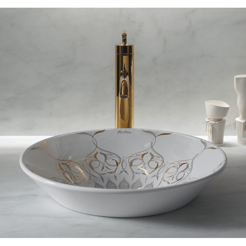 KOHLER Caravan Nepal Conical Bell, ARTIST EDITIONS Round Vessel Bathroom Sink