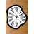 Surrealist Melting Clock Abstract Shaped Accent Rug