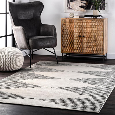 Tapis noir / ivoire Joanne