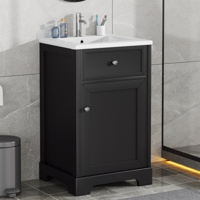 Meuble-lavabo simple 20 po avec comptoir en céramique Jacolby