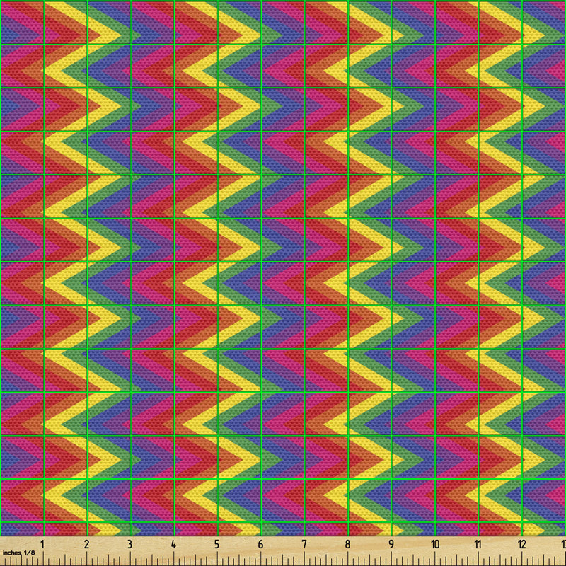 Chisom Rainbow Zig Zag Multi-Purpose Fabric
