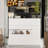 Rectangle Wood Reception Desk with Filing Cabinet