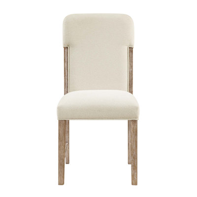 Ensemble de chaises de salle à manger modernes et confortables avec assise et dossier rembourrés en chenille moelleuse 2 pièces