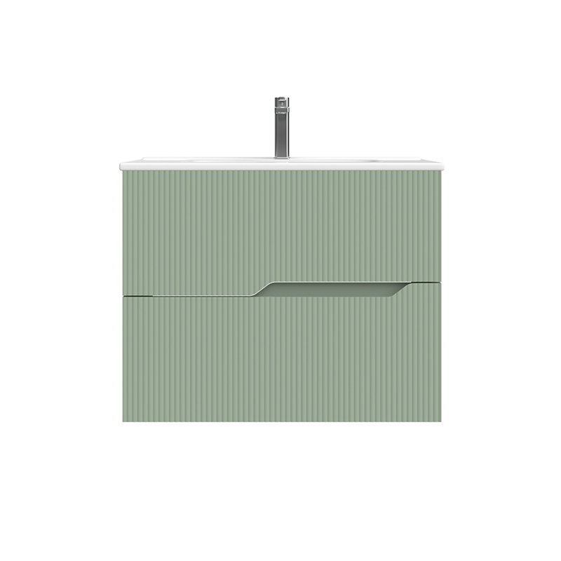 Meuble-lavabo mural Tulipa C70, Feuille mate, 28"