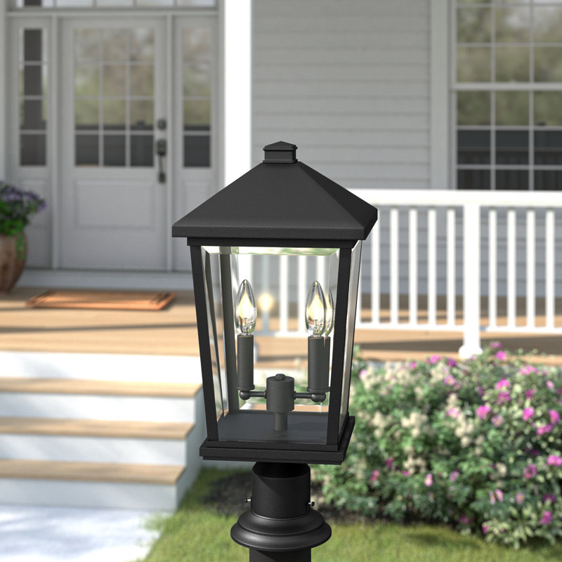 Bourke Transparent Pier Mount Light, Black