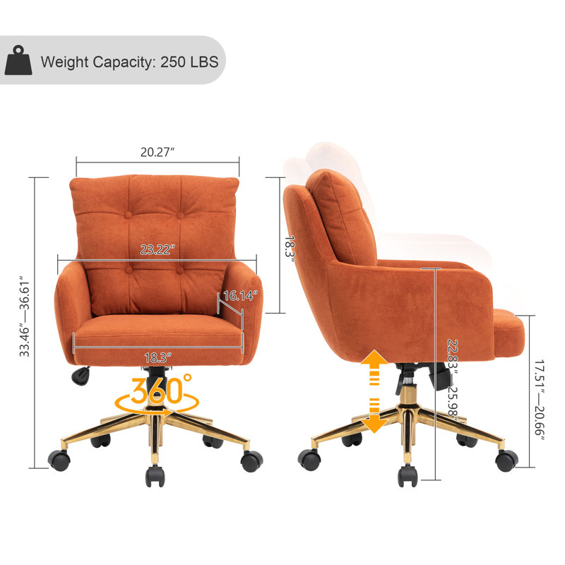 Zareon Office Chair, Orange