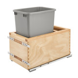 Rev-A-Shelf Pull Out Trash Can for Kitchen Cabinet w/ Soft-Close