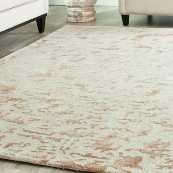 Candelo Hand Tufted Wool/Cotton/Viscose Abstract Rug in Ivory, Rectangle 9'6" x 13'6"