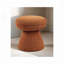 Tabouret d'appoint rond à piédestal en tissu