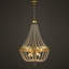 Lustre empire à intensité variable 8 lumières avec détails en cristal Deerick