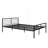 Twin Over Full Metal Bunk Bed With Desk, Ladder And Quality Slats For Bedroom, Metallic Black-1356169631