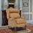 Verne 34" Wide Genuine Leather Manual Wing Chair Recliner-464974538