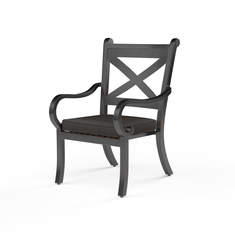 Chaise de terrasse avec coussin Monterey, Spectre carbone Sunbrella®