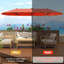 Grand parasol de patio 13 pi avec lumières solaires à DEL et manivelle 12 baleines robustes-1378704947