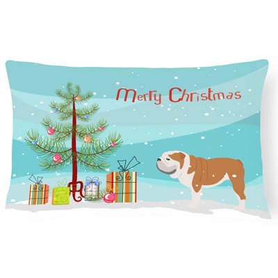English Bulldog Outdoor Throw Pillow