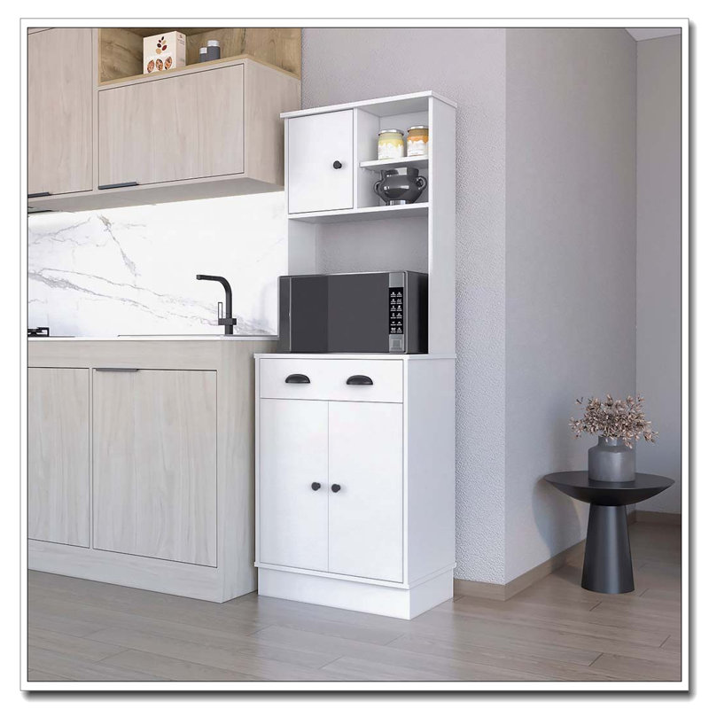 Garde-manger à micro-ondes 2 portes blanc Palmer