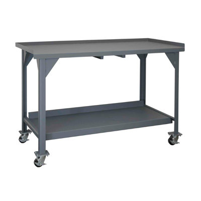 Steel Top Workbench with Wheels