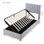 Lit plateforme tapissier simple avec système de rangement hydraulique-1654029257