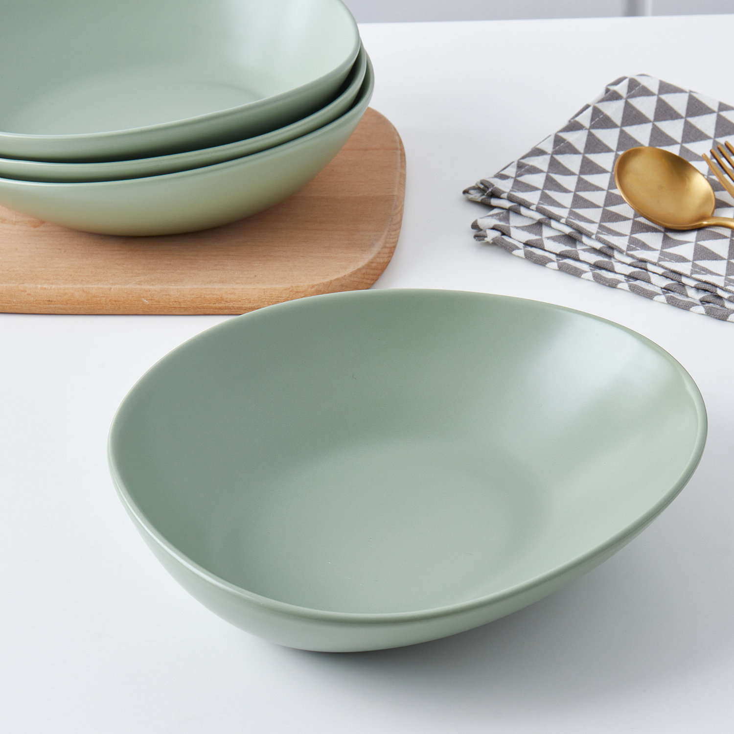 Delilah Porcelain Dessert Bowl, Honeydew