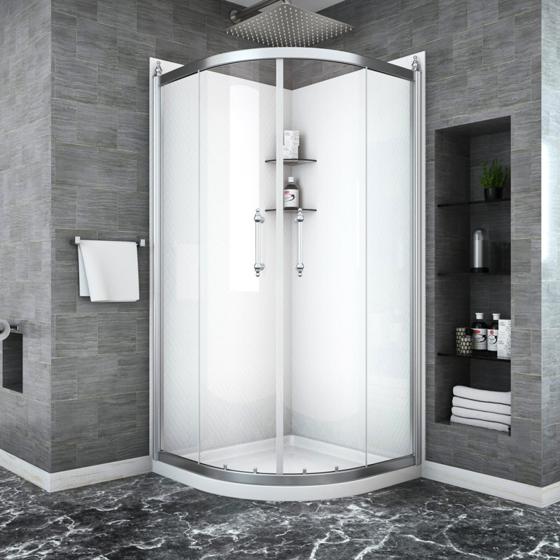 La porte de baignoire-douche de 36 po x 75 po - cadre, retient l'eau dans la cabine de douche de 36 po x 75 po, favorise le développement sanitaire de la salle de bain
