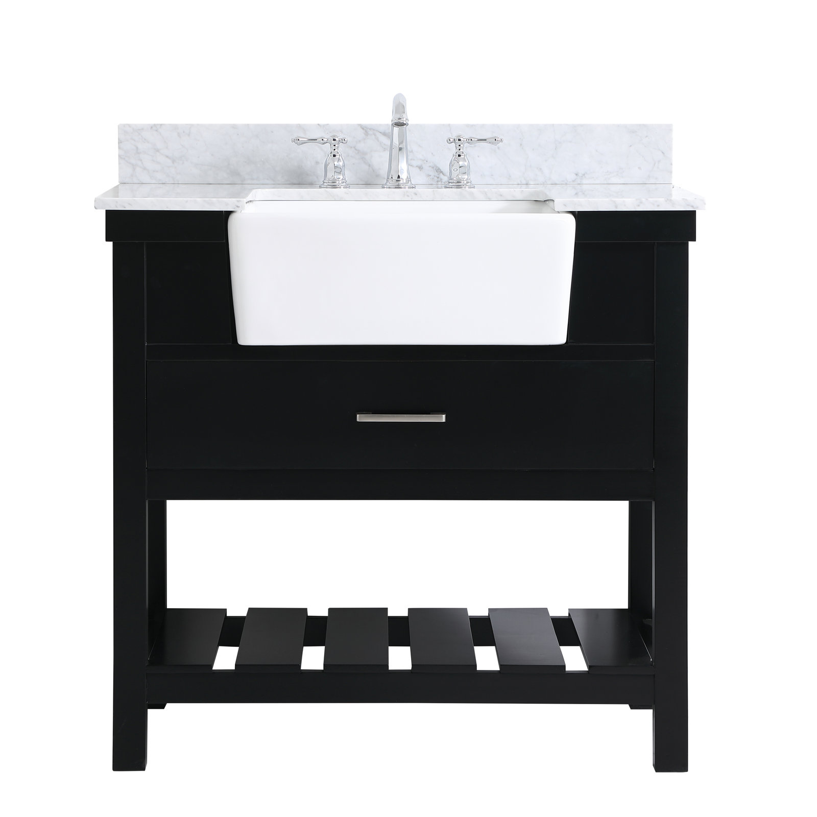 Pelaghia 36'' Single Bathroom Vanity, Black
